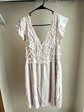 maurices Lace Mini Dress in Pink Size Medium Like New